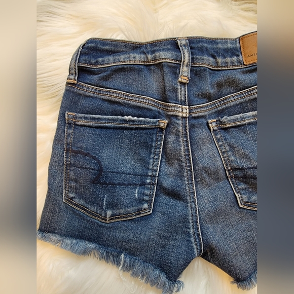 American Eagle Outfitters Ne(x)t Level Stretch Hi-Rise Shortie Denim Short - Picture 2 of 9
